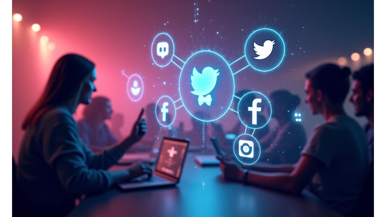 Oyun Kılıcı'nın yönettiği dinamik oyun toplulukları ve çeşitli platform ikonları